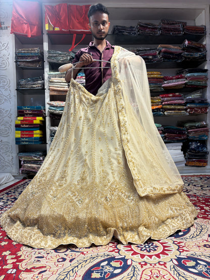 Amazing light golden Lehenga