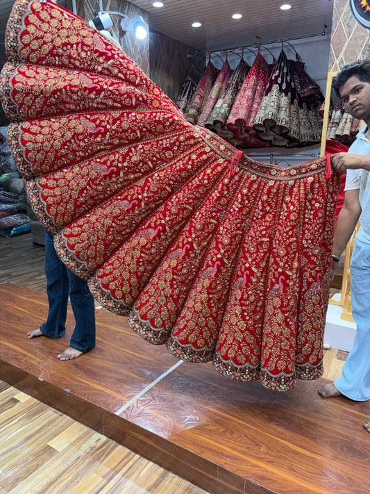 Maroon Ball Bridal Lehenga
