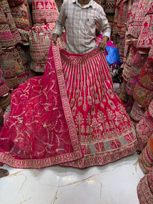 Rani Pink bridal Lehenga