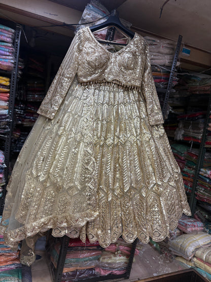 Eye catching Black On Black monotone Crop Top  lehenga