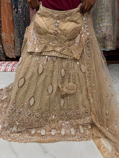 Golden Crop Top Lehenga