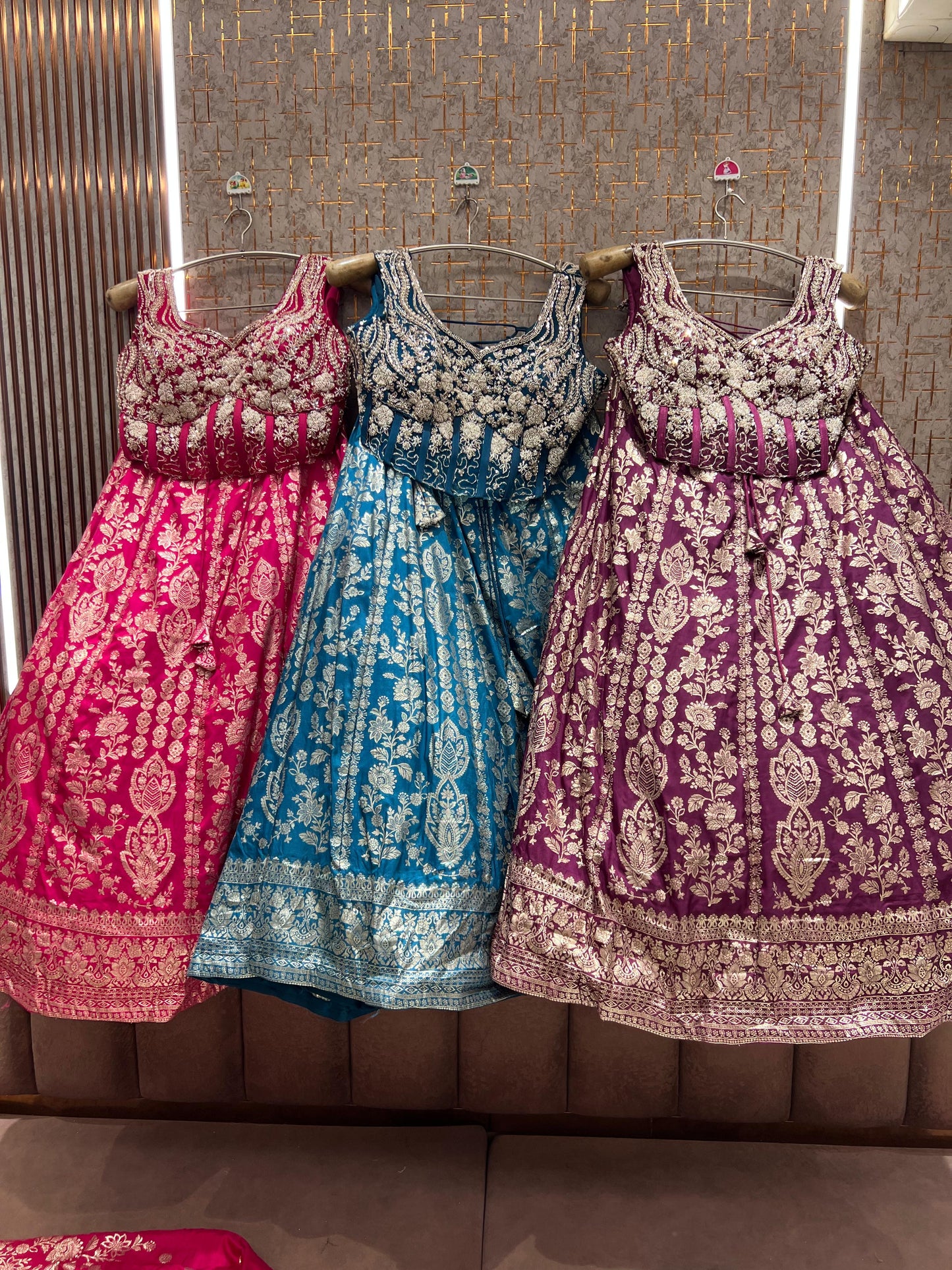 pink crop top Lehenga