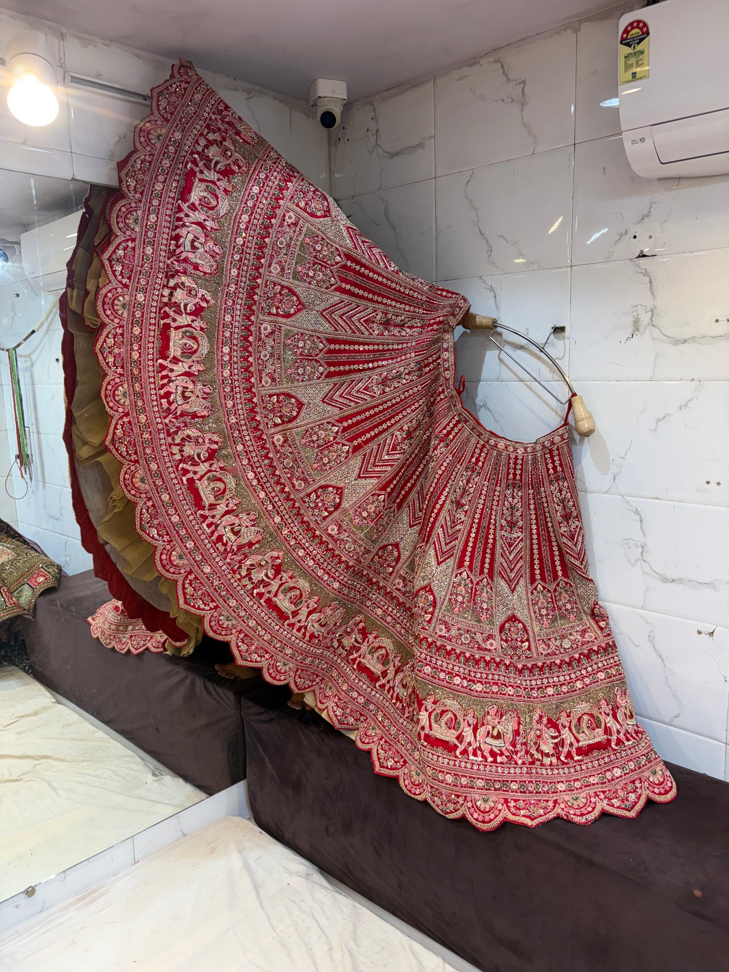 Rani pink Doli Barat Bridal Lehenga