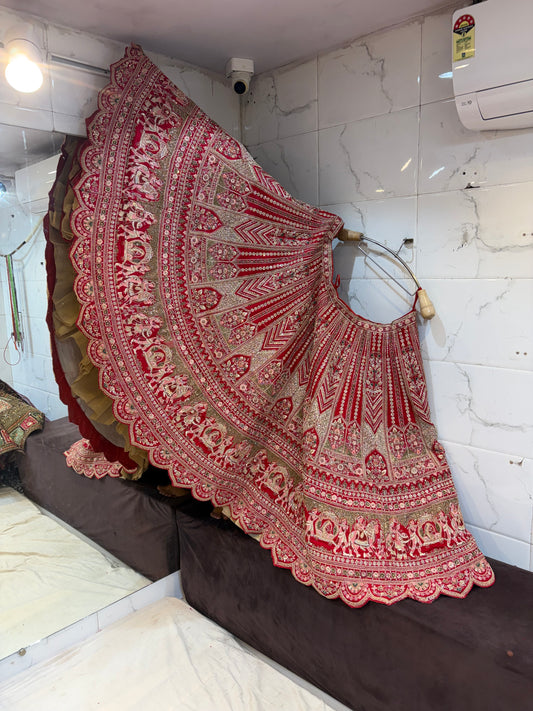 Rani pink Doli Barat Bridal Lehenga