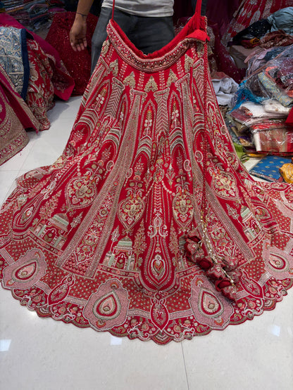 Red Bridal Lehenga