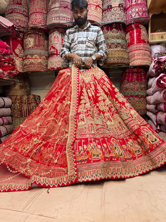 Rani pink Doli Barat Bridal Lehenga