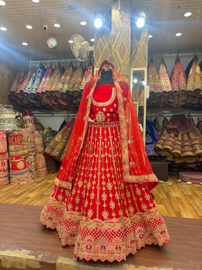 Khoobsurat red bridal Lehenga