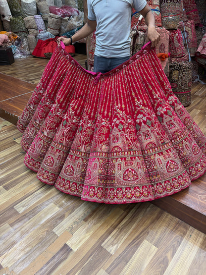 Red Ball Bridal Lehenga