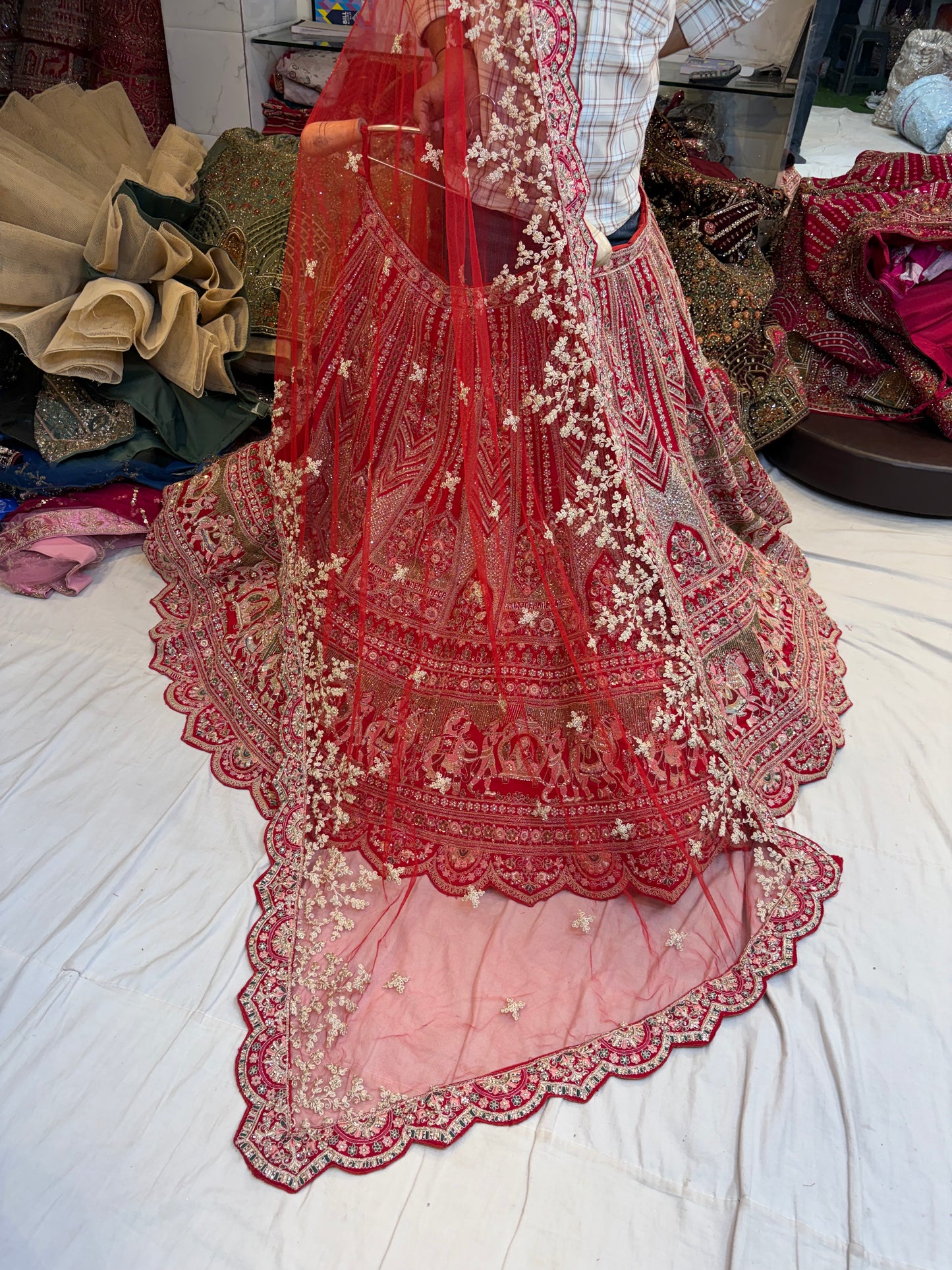 Rani pink Doli Barat Bridal Lehenga