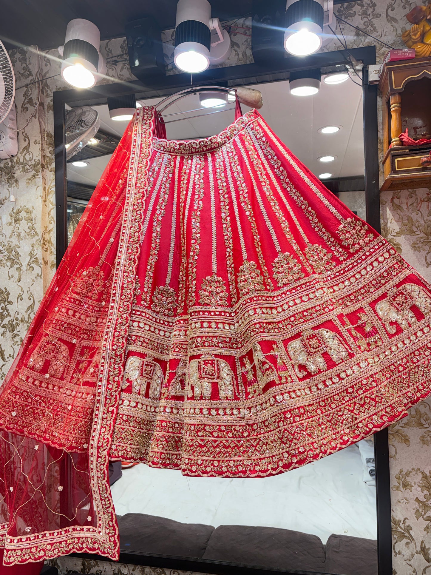 Fantastic rani pink Doli barat handwork bridal Lehenga