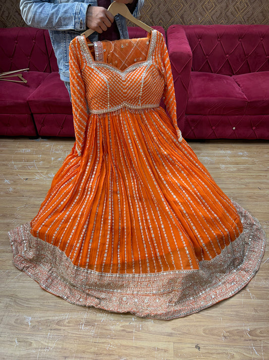 Majestic Orenge Lehenga