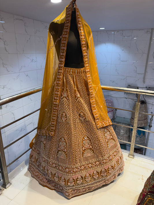 Mustard Designer Lehenga