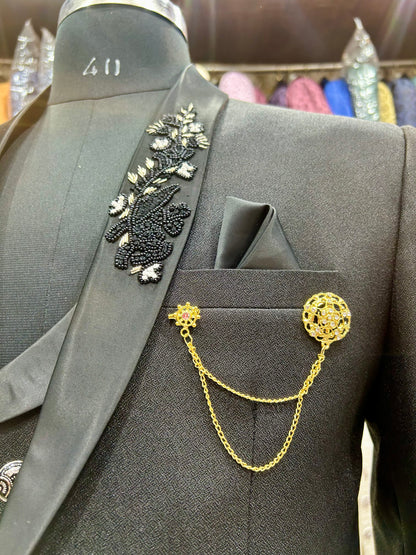 Lovely black groom outfit