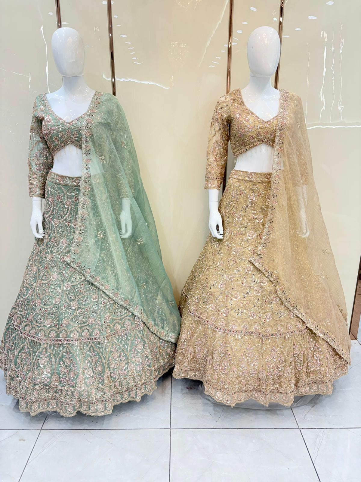 Pink Crop top Lehenga