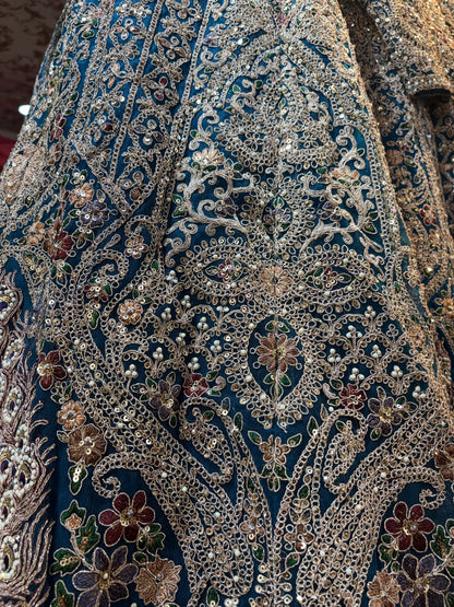 Something different Sky blue crop top Lehenga