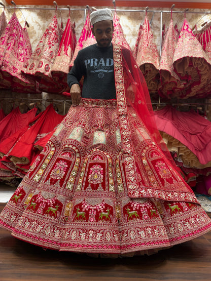 Awesome Red Ball bridal Lehenga