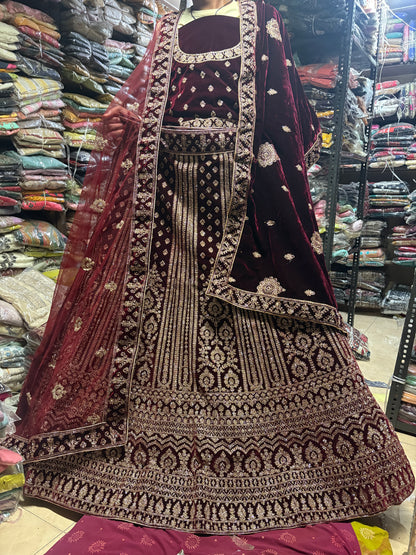 Amazing maroon Bridal Lehenga