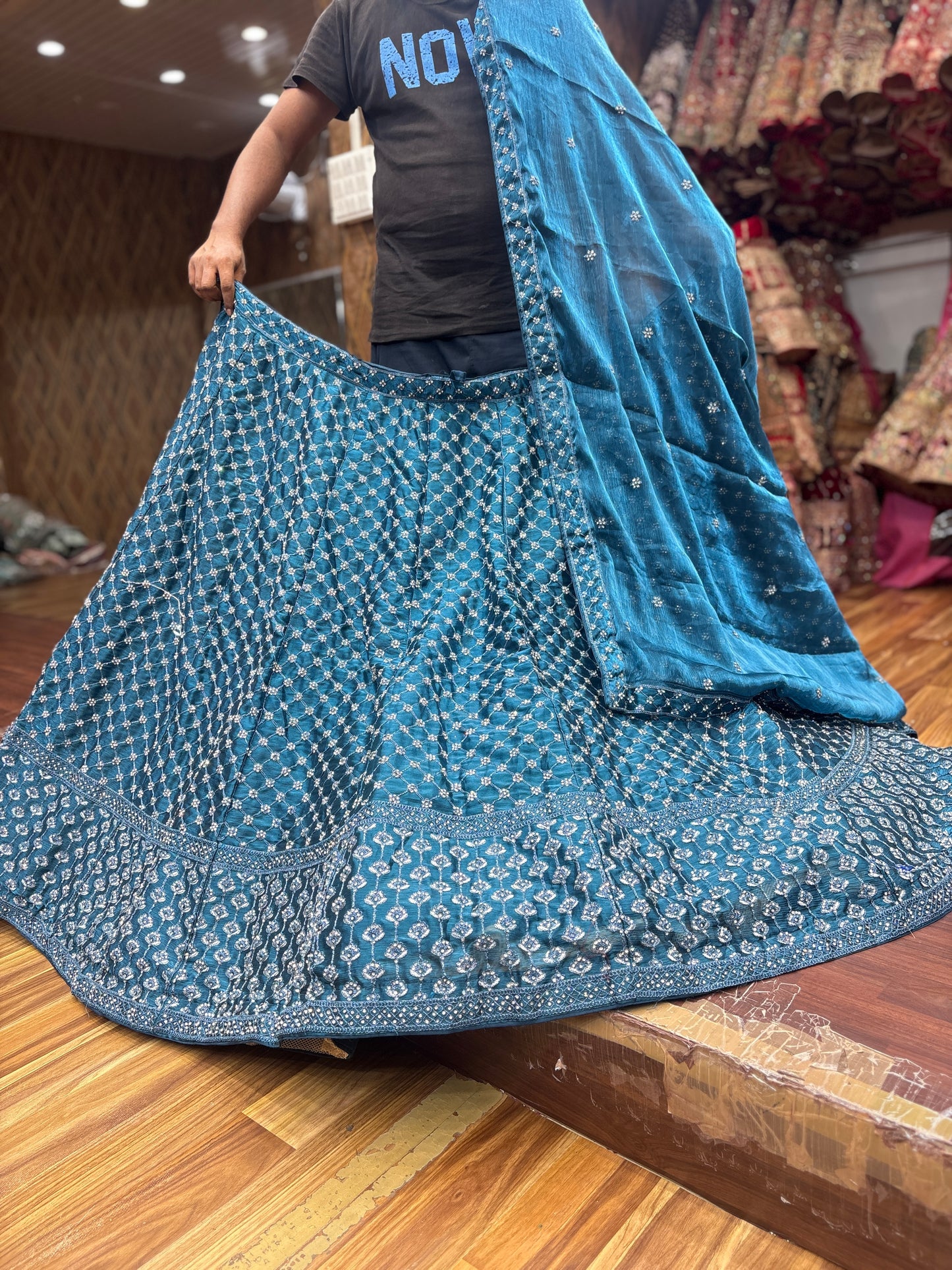 Tremendous Sky blue Lehenga