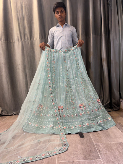 Fair sky blue Lehenga
