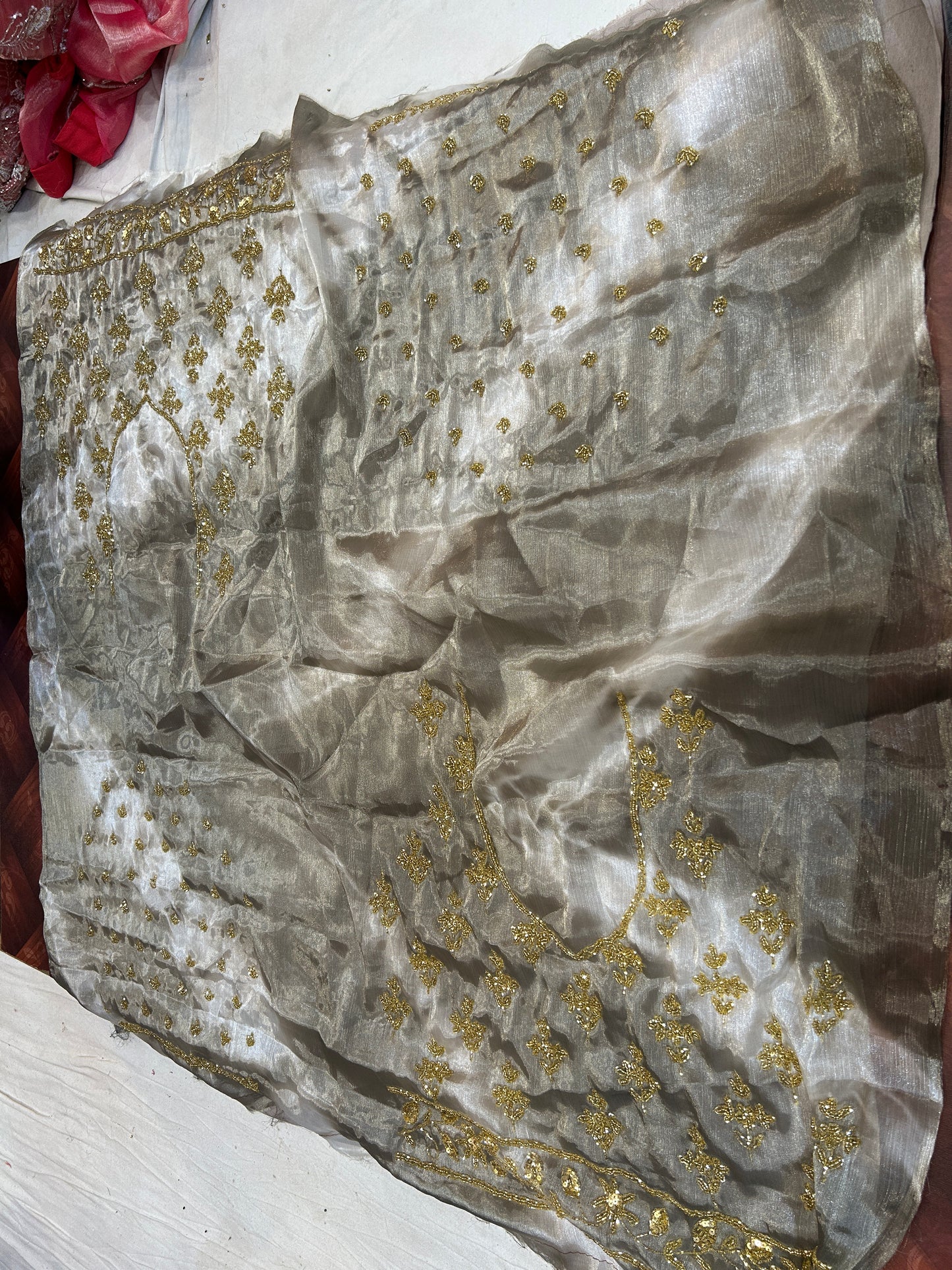 Gorgeous light golden handmade lehenga