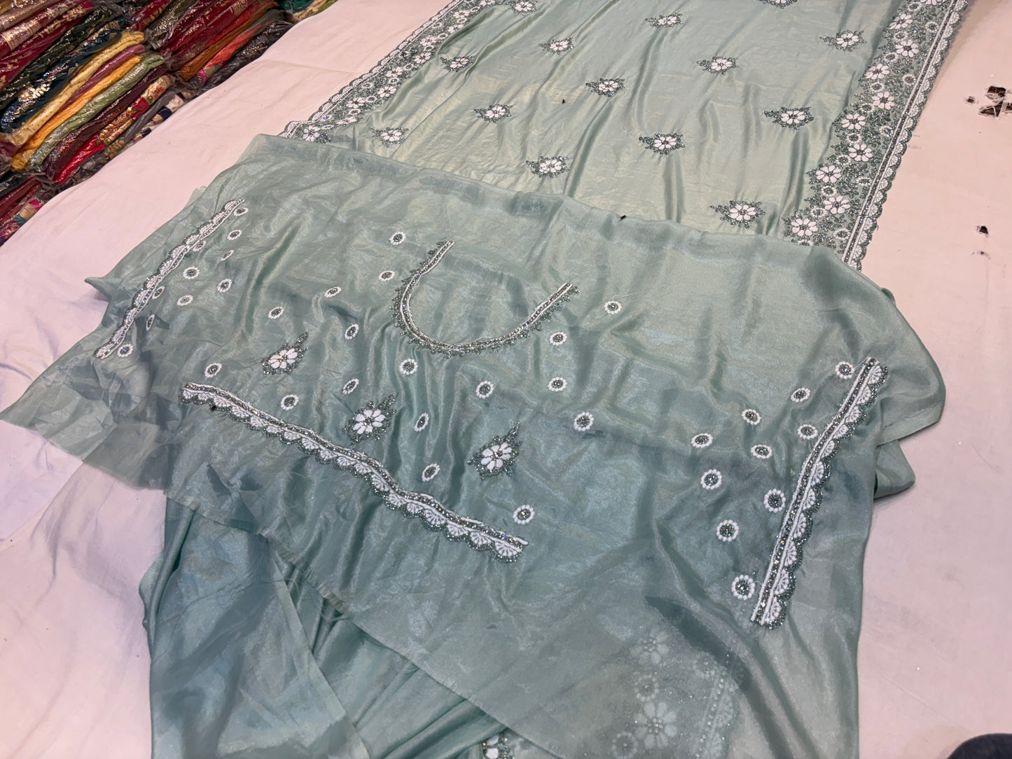 Attractive grey saree