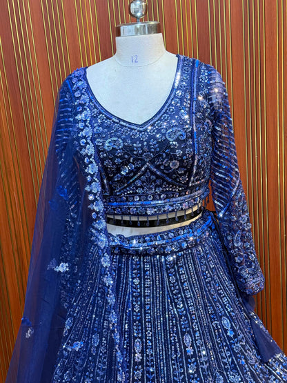 Pink crop top Lehenga