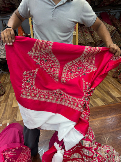 Rani Pink Peacock Designer Bridal Lehenga - Shopping World