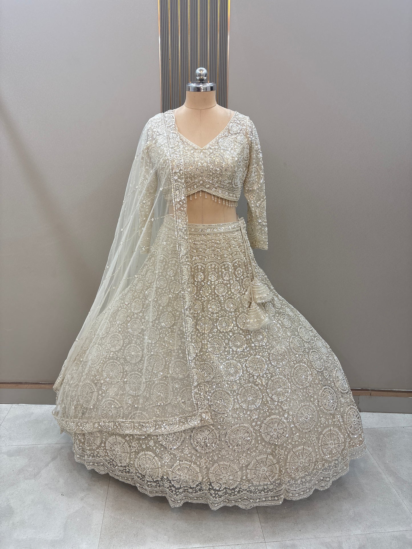 Gorgeous Cherry red on red Monotone Crop top Lehenga