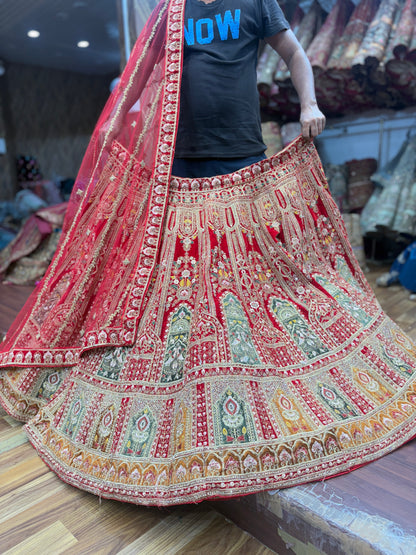 Khoobsurat red bridal Lehenga