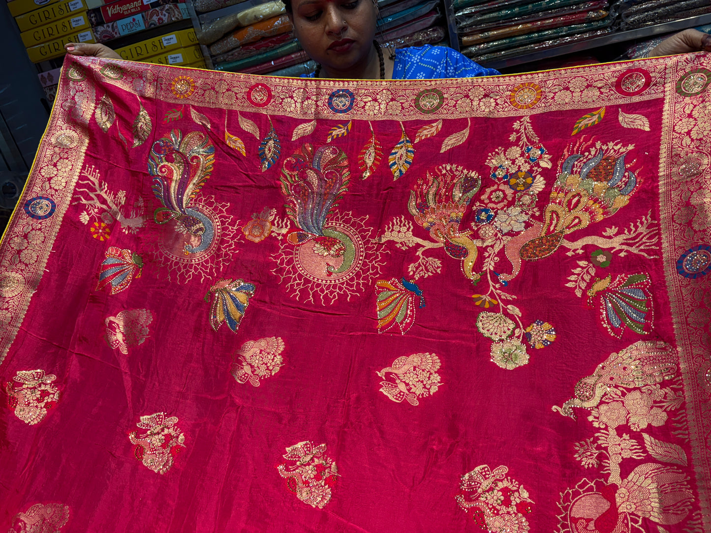 Attractive red saree