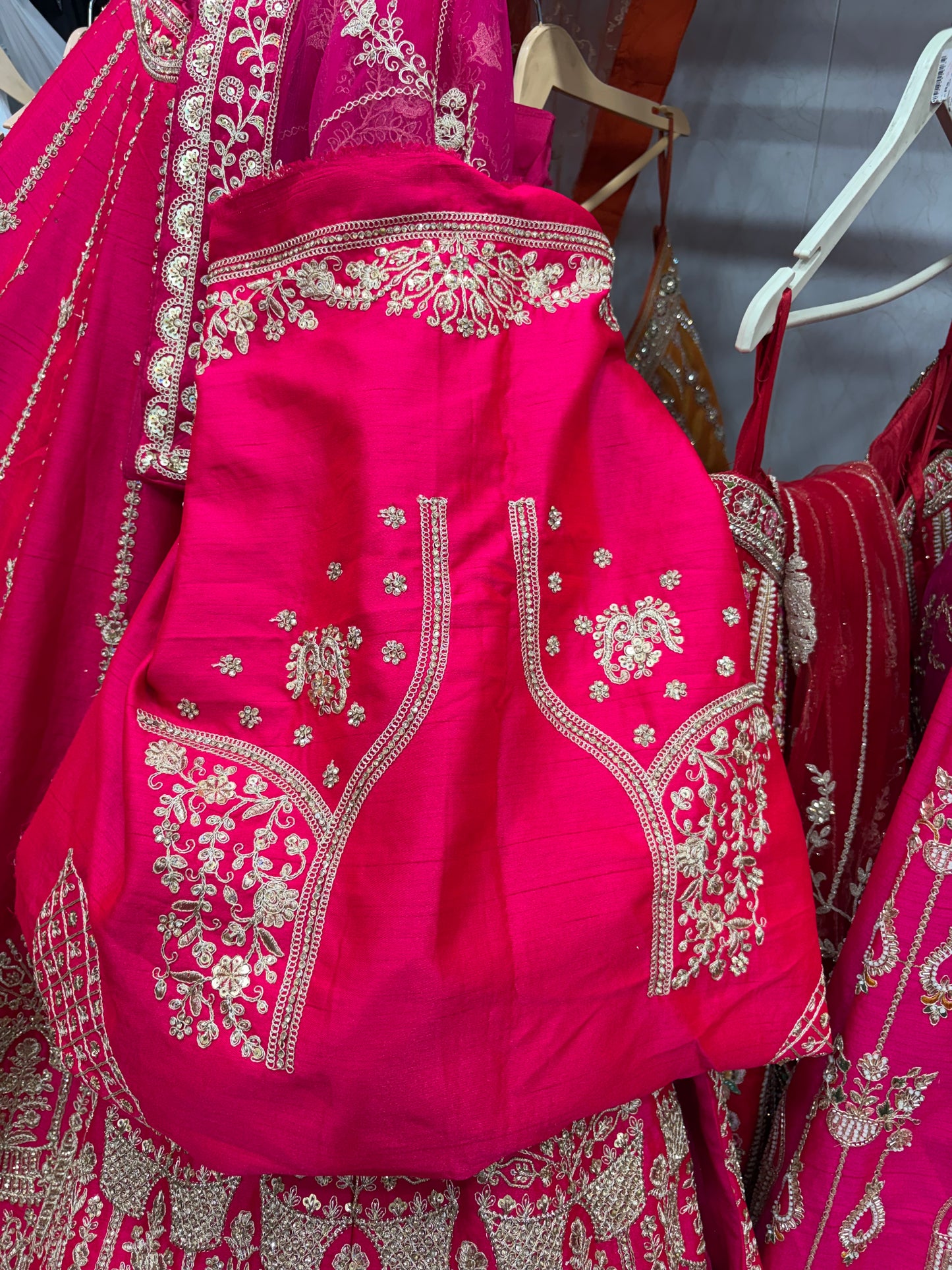 Rani pink Bridal Lehenga