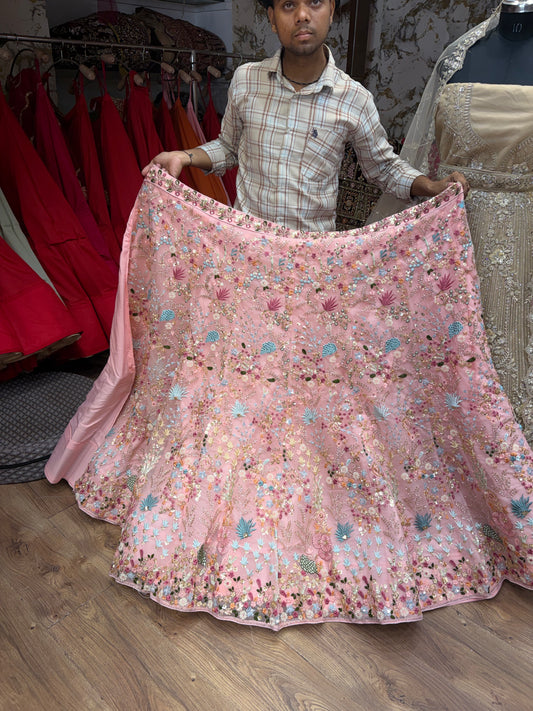 Baby pink Heavy Lehenga