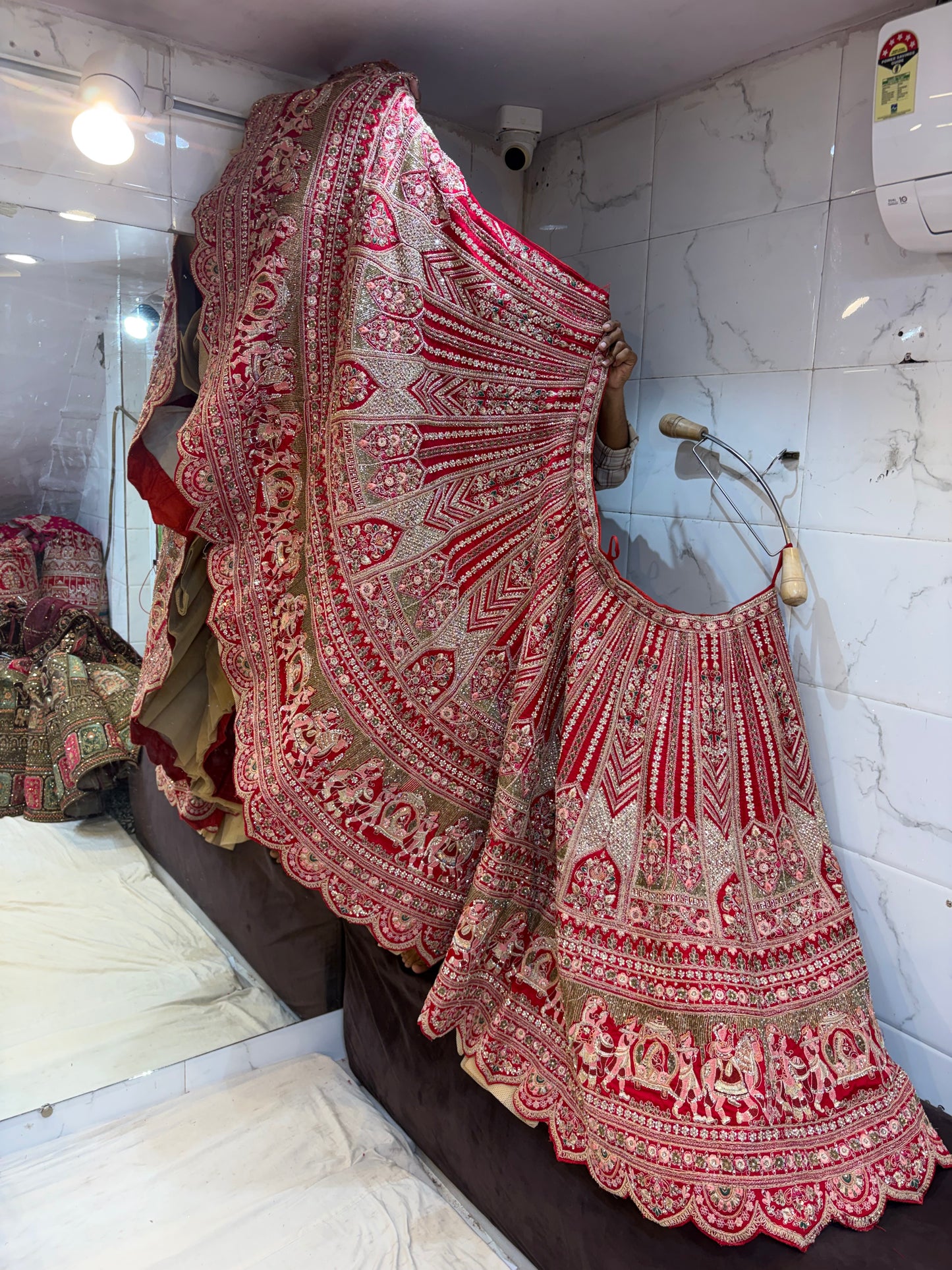 Rani pink Doli Barat Bridal Lehenga