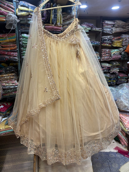 Awesome Golden peplum long Dress Farshi Gaharara Dress Special