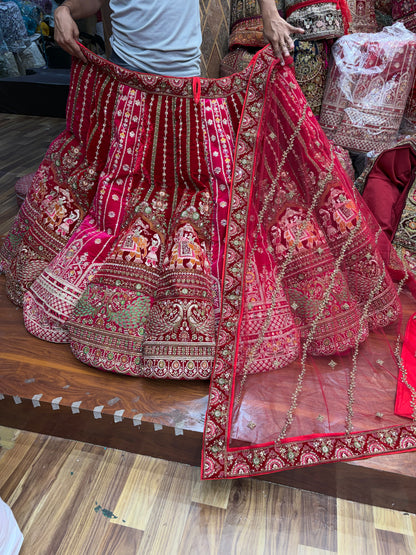 Multikali Heavy Ball Bridal Lehenga