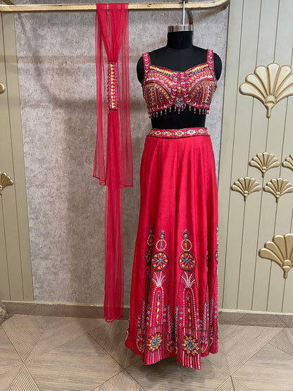Blue Long Sharara Suit Dress Material