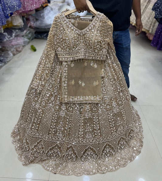 Royal Blue Crop Top Lehenga
