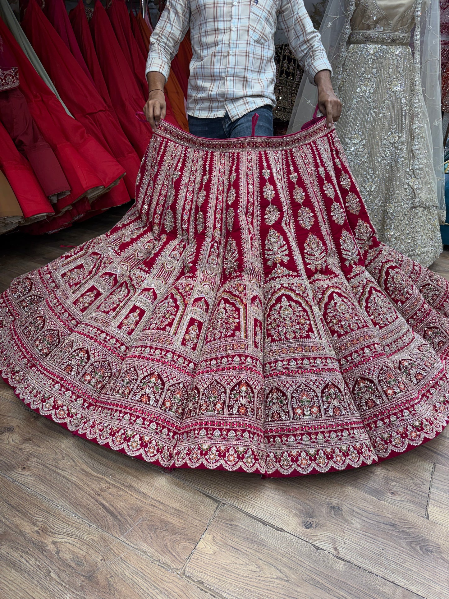 Red Ball Bridal Lehenga