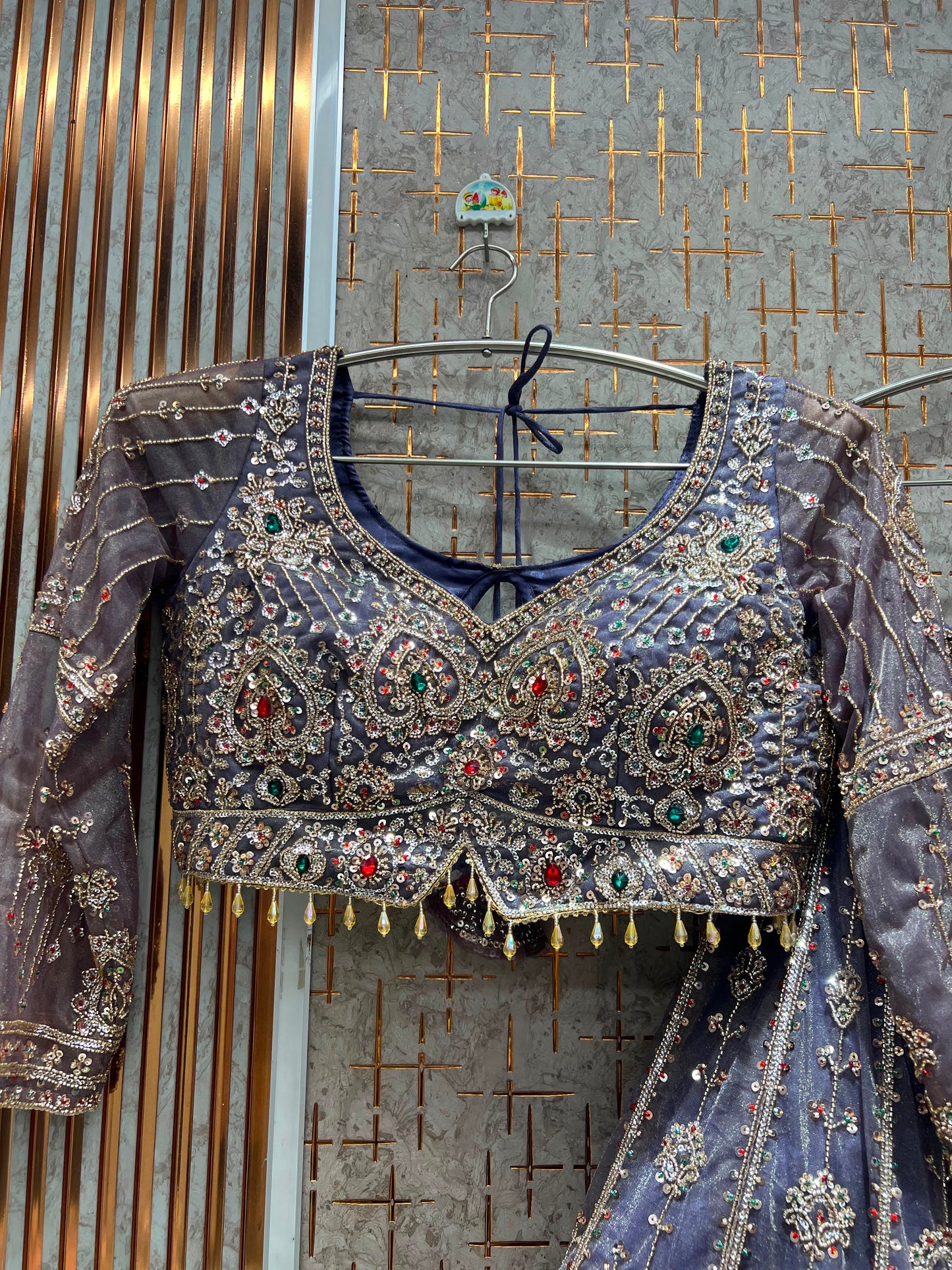 Pink Crop Top Lehenga