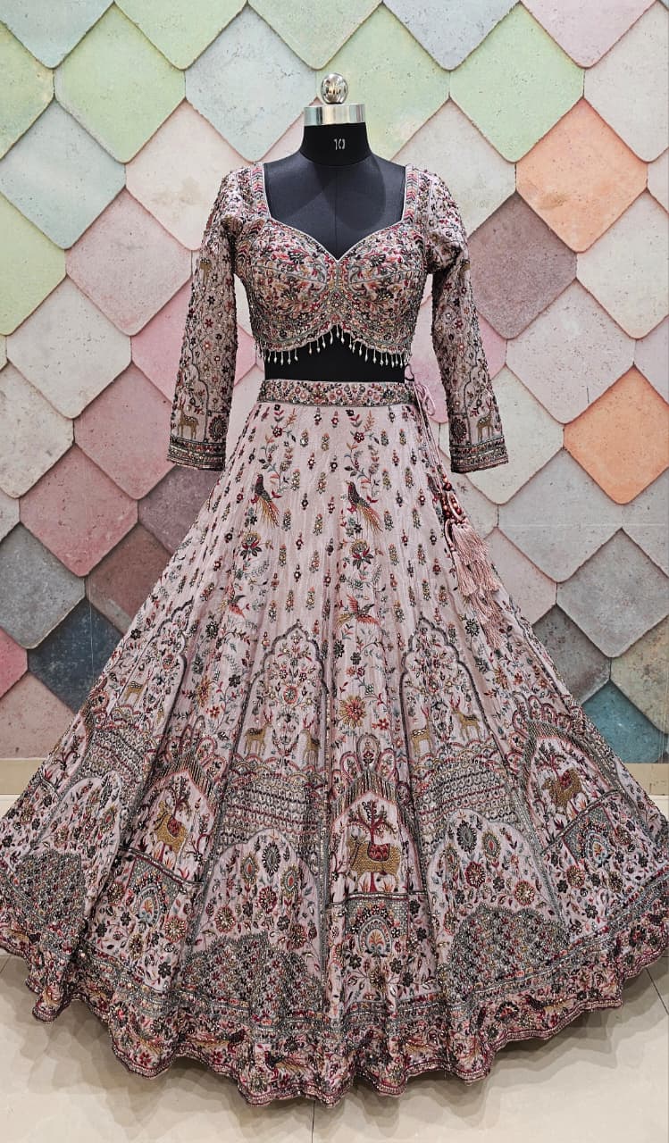 Golden Crop Top Lehenga