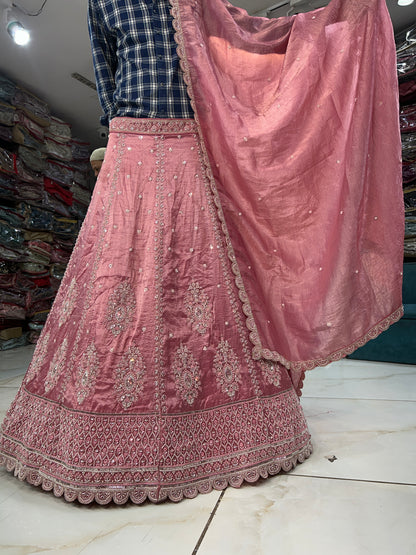 Awesome light carrot lehenga