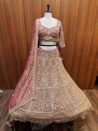 Yellow Crop top Lehenga