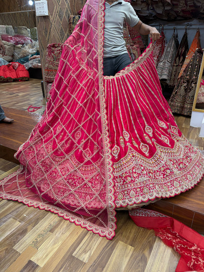 Rani Pink Designer Bridal Lehenga - Shopping World
