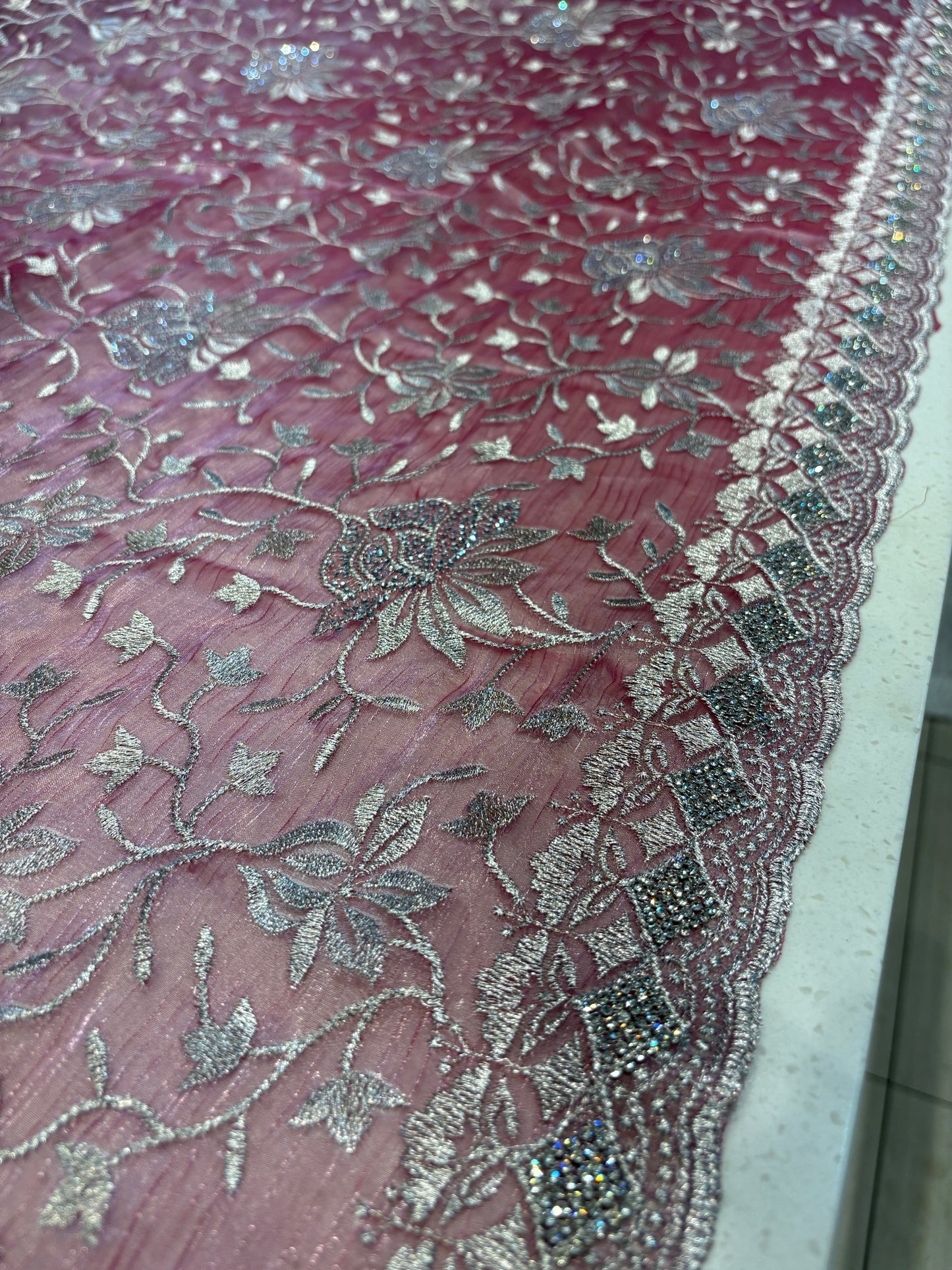 Fantastic pink saree