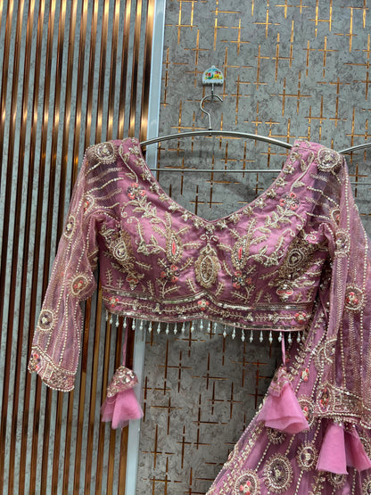Stunning White Crop Top Lehenga