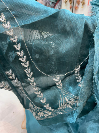 Aqua blue Green partywear PDP Lehenga