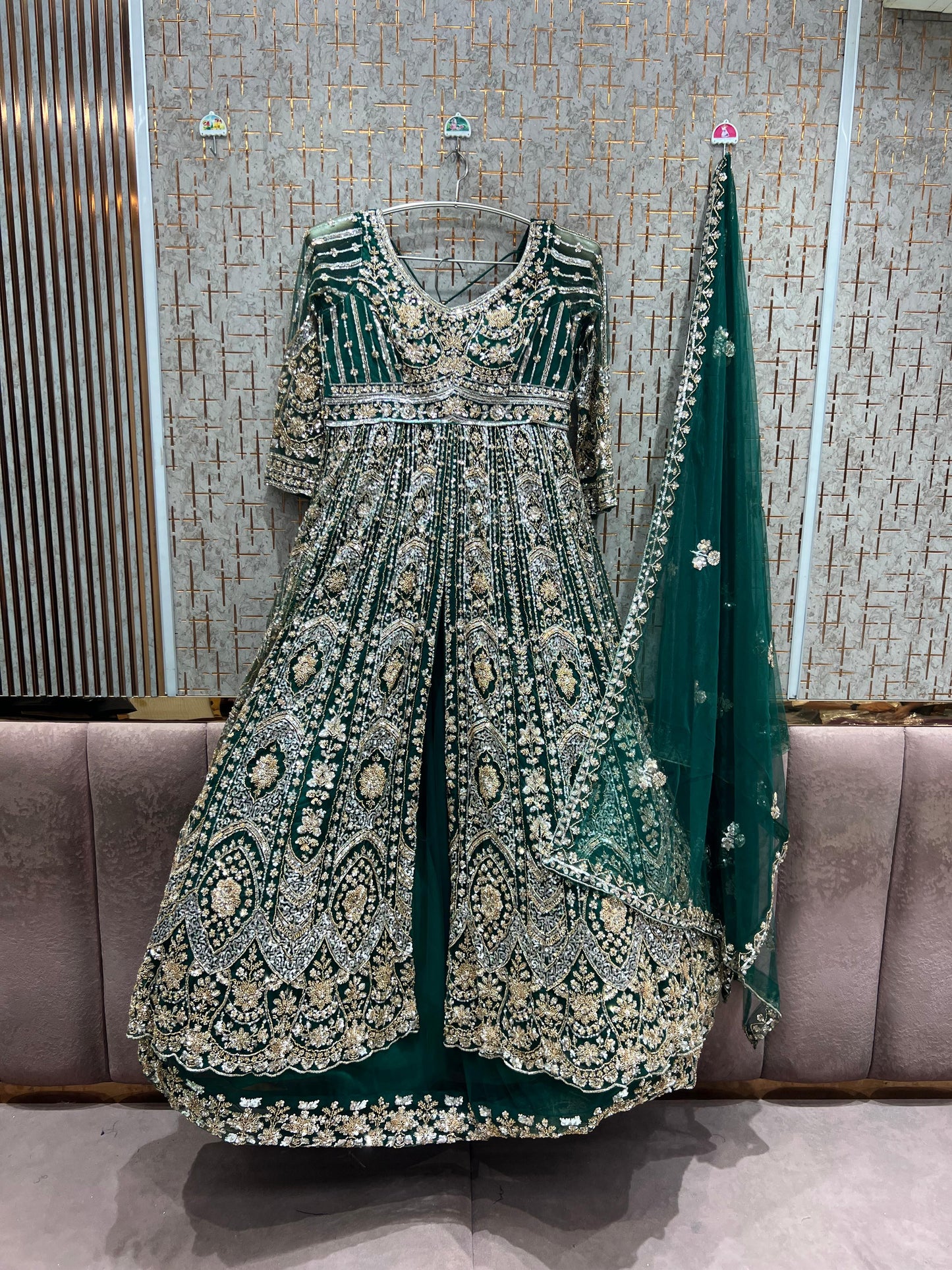 Orange Long Farshi Garara Indo Western Dress (Copy)