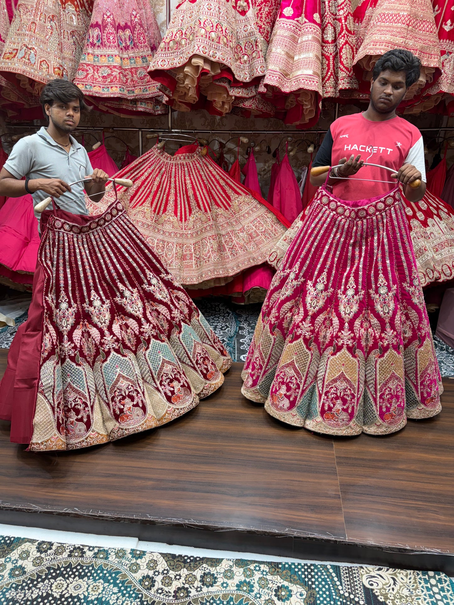 Maroon Peacock Ball Bridal Lehenga