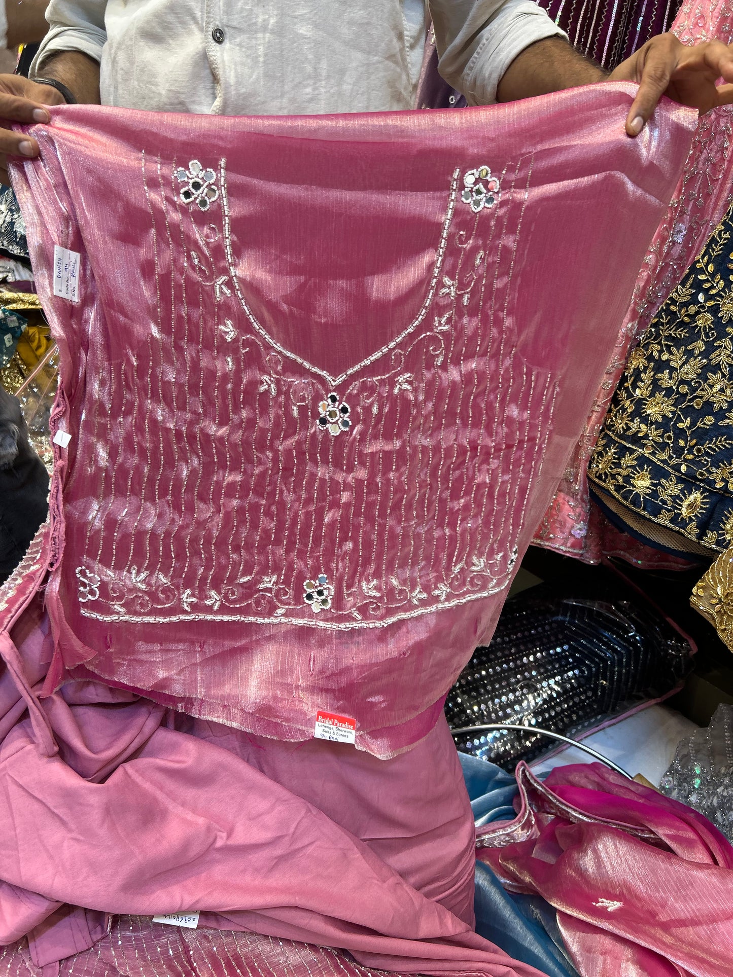 Eye catching baby pink lehenga