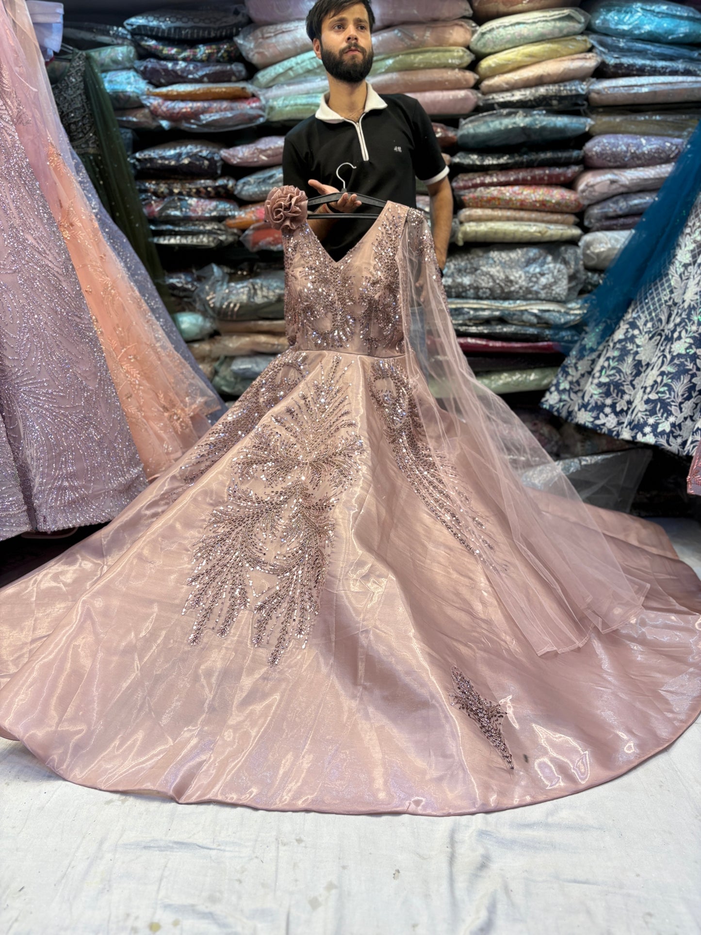 Something different peach gown